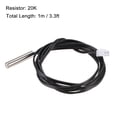 thumbnail image 2 of Unique Bargains 5pcs 20K Temperature Sensor Probe Stainless Steel NTC Thermal Sensor Probe 3.3ft Digital Thermometer Extension Cable, 2 of 4