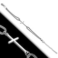 thumbnail image 2 of Stainless Steel Religious Cross Chain Bracelet, 8.5", 2 of 3