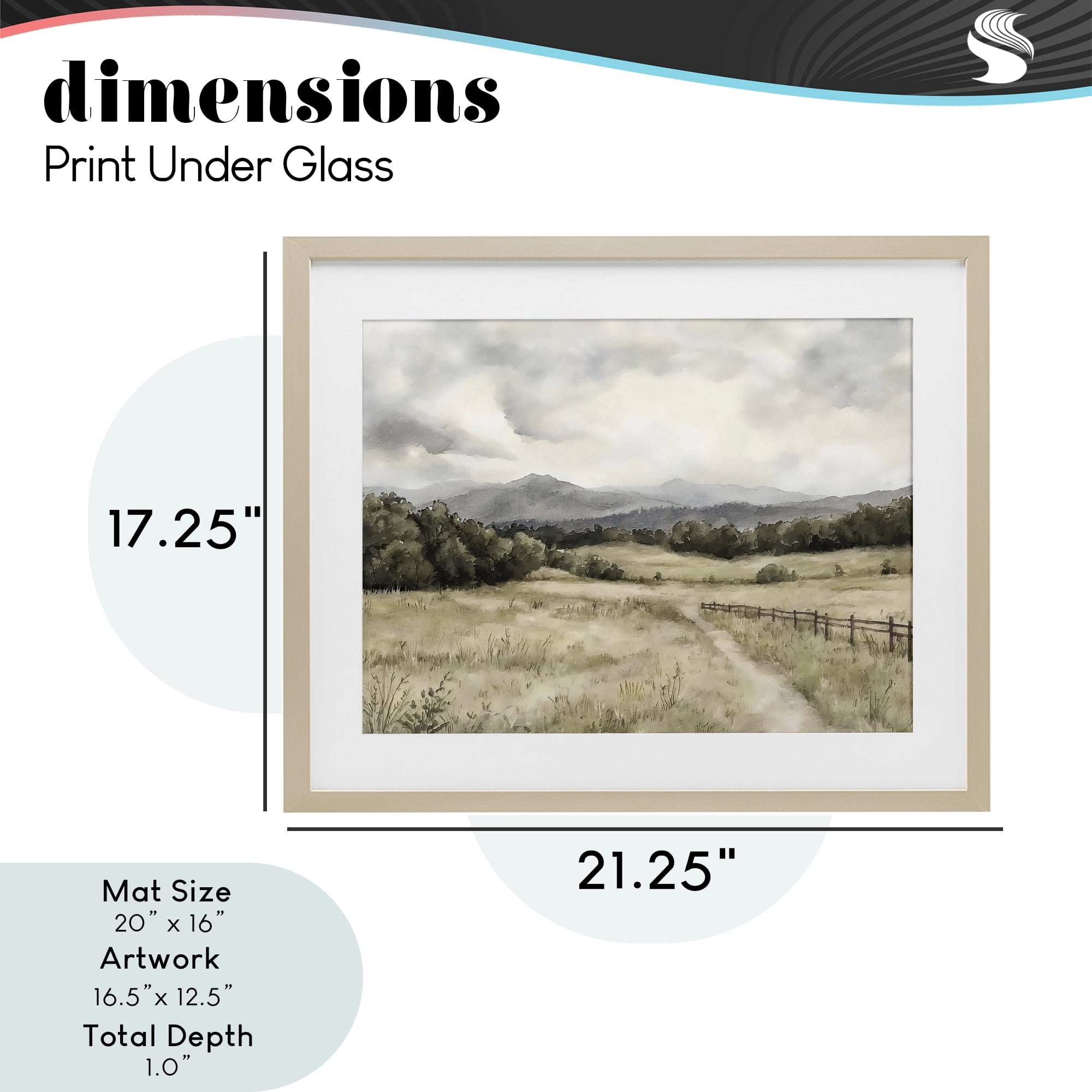 Stupell Industries Muted Trail Along Fence Birch Framed Print Under Glass, design by Riley B