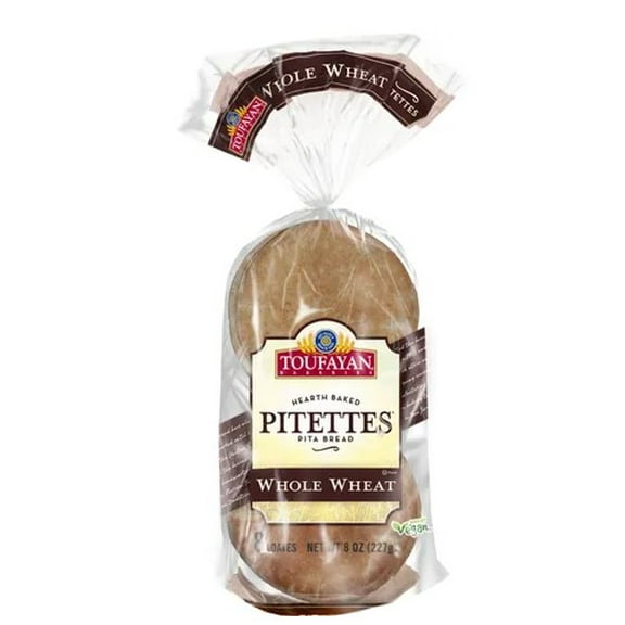 VSM Whole Wheat Pitettes Pita Bread | , Naturally Vegab (3 Pack, 24 Pitas Total)