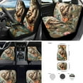 thumbnail image 2 of Jeiento Sloth Car Seat Cover Full Set, Front and Back Seat, Floor Mat, Steering Wheel, Armrest, Seatbelt Strap, Flower Decorative Auto Interior Accessories, 17 Pack, 2 of 8
