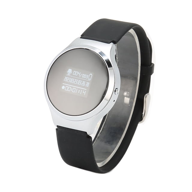 HD Voice Activated Recorder Watch, Long Battery Life, File Encryption, Time Chip, 360 Recording, MP3 Function, Auto Save, 110mAh Battery, ABS Material