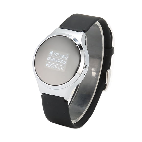 HD Voice Activated Recorder Watch, Long Battery Life, File Encryption, Time Chip, 360 Recording, MP3 Function, Auto Save, 110mAh Battery, ABS Material