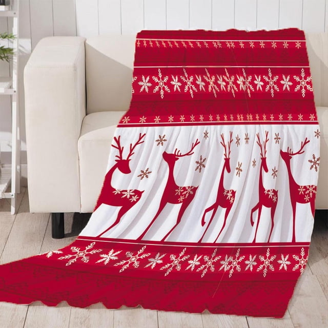 Manta suave con Estampado navideño perfecl Manta de franela 150x200cm