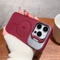 thumbnail image 1 of Fashion Magnetic Wireless Charging Phone Case For iPhone 15 14 13 12 11 Pro Max Plus Magsafe Lens Flip Bracket Protection Cover Red For 12 ProMax, 1 of 6
