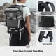 thumbnail image 5 of Mochila STOVER, bolsa impermeable y impermeable con funda para teléfono, color gris, 5 of 9