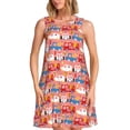 thumbnail image 1 of Fotbe Cartoon with Traffic Elements Vestido de Verano sin Mangas para Mujer – Vestido Midi Línea A, Estilo Camiseta Floral, Vestido Playero Casual y Fluido, 1 of 7