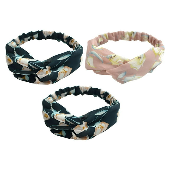 TELOLY 3Pcs Headbands for Women,Cloth Wide Headband,Workout Headbands for Women,Mixing1
