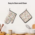 thumbnail image 6 of KLL Floral Pattern Oven Mitts and Pot Holders 2pcs Sets for Kitchen, Oven Mitt Heat Resistant 536°F, Oven Gloves for Kitchen,Cooking and Baking, 6 of 7