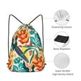 thumbnail image 5 of XMXT Waterproof Gym Bag, Lush Foliage Graffiti Drawstring Backpack for Men, m, 5 of 8