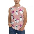 thumbnail image 3 of Uemuo Bulldog Pattern Men's Sleeveless T-Shirt,Muscle Athletic Tank Top, Moisture-wicking Quick-dry Breathable Classic Tee Top for Gym Run Outdoor Sports-3X-Large, 3 of 8