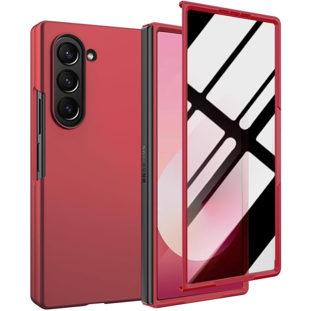 Funda de privacidad KEKBOXQ para Galaxy Z Fold 6, color rojo antiruido