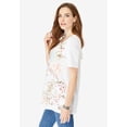 thumbnail image 4 of Roaman's Women's Plus Size Travel Graphic Tee, 4 of 6
