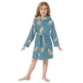 thumbnail image 6 of FORMRS Niños Bathrobe Unisex Hooded Robe Soft Plush Pajamas Sleepwear, Size 2-3T, Capybaras Swimming, 6 of 7