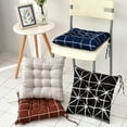 thumbnail image 1 of HYmarket 40x40cm Soft Square Stripe Seat Home Office Tie on Chair Cushion Car Pad Pillow, 1 of 8