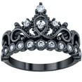 thumbnail image 2 of Sterling Silver Princess Crown Ring (Black Rhodium Plated), 2 of 5