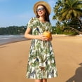 thumbnail image 4 of Easygdp Jungle Animals para Vestido Transpirable de Mujer, Vestido Suelto de Manga Corta con Pliegues y Bolsillos para el Verano, 4 of 6