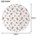 thumbnail image 6 of White Highland Cow Pattern Round Tablecloth 60"x60",Wrinkle Wipeable Table Cloth for Kitchen Dining Room Picnic Patio Party, 6 of 6