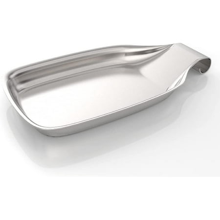 

Spoon Rest for Stove Top Kitchen Counter Stainless Steel Spoon Holder 8 X 4 Inch Spatula Holder Utensil Rest Silver