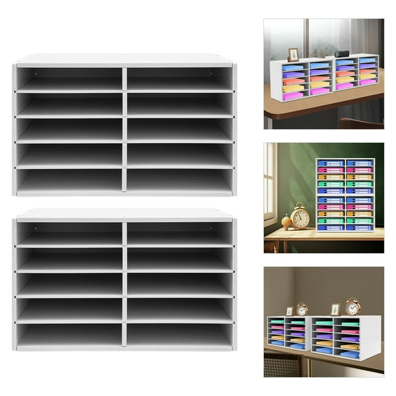 2 Pcs Desktop Paper Storage Cabinets Office File Storage Cabinet File Storage Cabinet for Home, Office