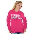 thumbnail image 3 of Greatest is Love Corinthians 13:13 Women Crewneck Sweatshirt Brisco Brands S, 3 of 6