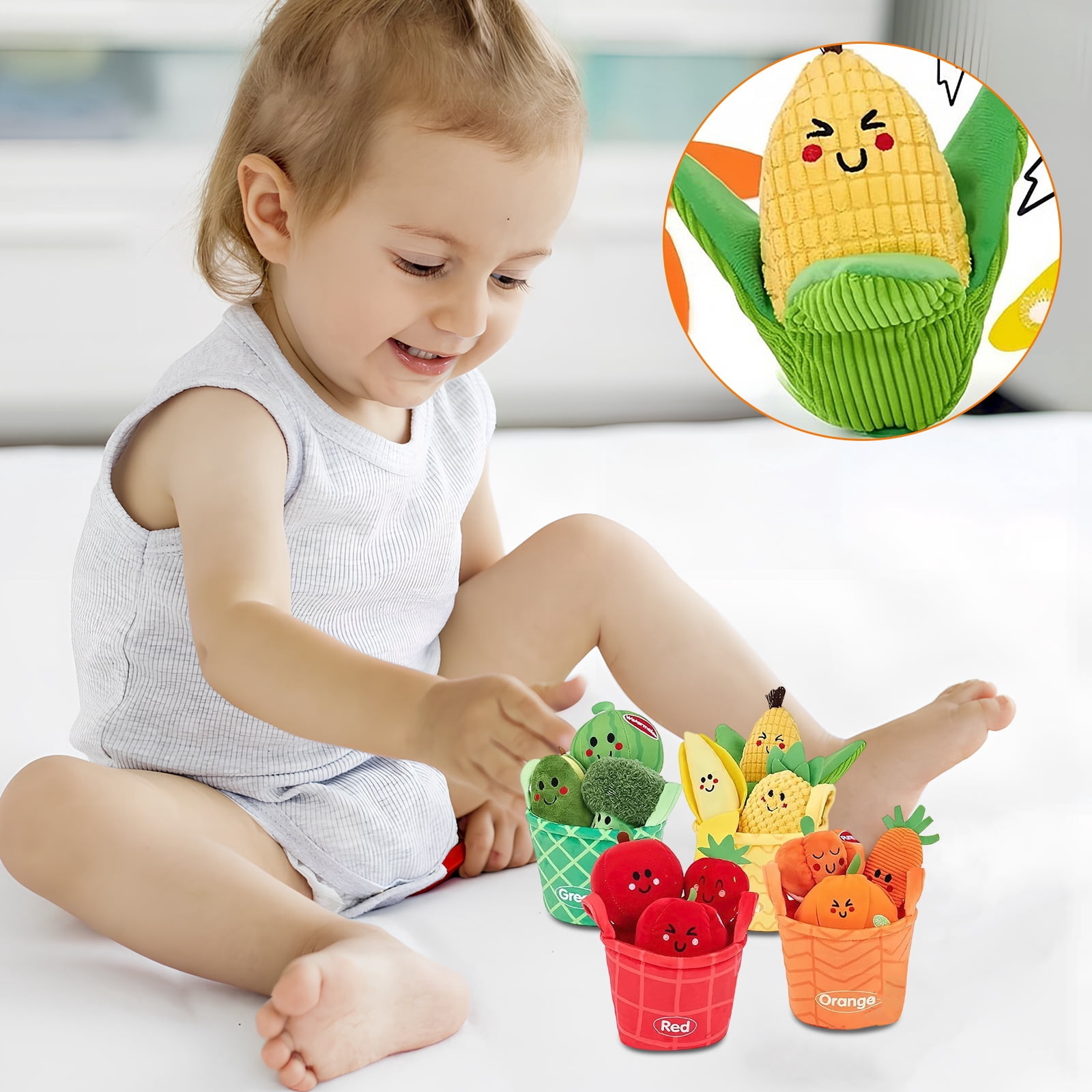 Jeroen Bee Music House Plush Baby Sensory Toy, Montessori Educational Toy for Infants Toddlers, Sensory Development & Hand-Eye Coordination Toy ( A )