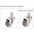 thumbnail image 6 of Gamvdout 1.5/2 Inch Rubber Castor Wheels M10 Thread Fixing Nuts Included Trunk 360 Degree Rotating Swivel Caster with Brakes Office Chair Caster Quiet I (Circlip 38, 6 of 8
