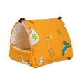 thumbnail image 4 of Hamaca para hámster, cama para jugar, jaula para dormir, accesorios, escondite, casa cálida colgante amarillo Yuyangstore Hamaca de hámster, 4 of 8