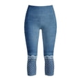 thumbnail image 6 of TaTaai Womens Capri Leggings Printed Stretchy with Pockets High Waist Slim Yoga Trousers Bottoms for Daily Sport, 6 of 8