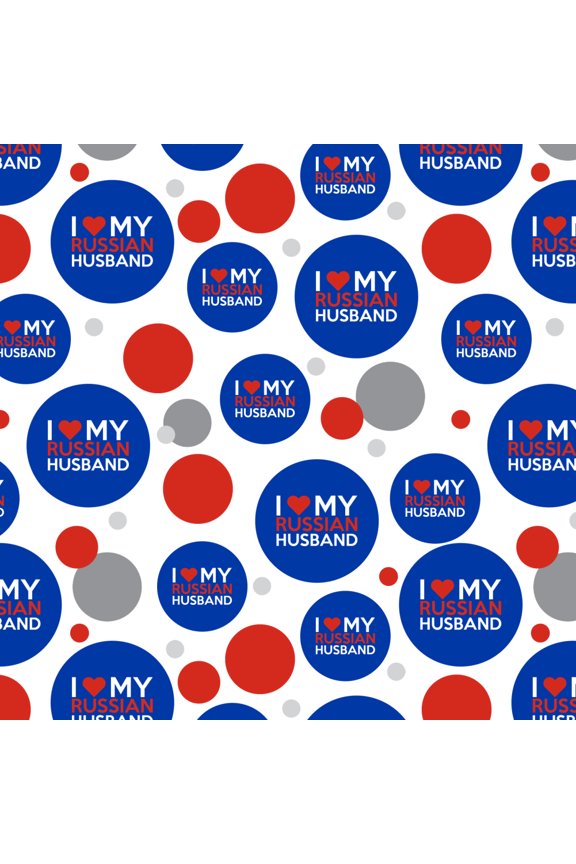 I Love My Russian Husband Premium Gift Wrap Wrapping Paper Roll