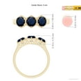 thumbnail image 5 of ANGARA Natural 1.8 Ct Aeon Three Stone Sapphire Hexagonal Engagement Ring in 14K Yellow Gold for Women (Size-5mm) | September Birthstone, Anniversary, Jewelry Gift for Women | Natural Sapphire Ring, 5 of 9