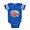 Royal Blue, variant on CafePress - Turkey Cartoon - Cute Infant Baby Football Bodysuit