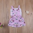 thumbnail image 3 of Toddler Kid Jumpsuit Pants Clothes Toddler Kids Baby Girls Sleeveless Ruffled Floral Print Romper Jumpsuit Clothes Summer Jumpsuit For Girls Boys, 3 of 7