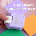 thumbnail image 1 of WREESH 3 Way Beauty Shape Corner Punch, 3 In 1 Corner Paper Punch For Paper Crafts, Laminate, Cardstock, Business Card, DIY Projects, Photo, Card Making Clearance, 1 of 5