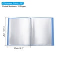 thumbnail image 2 of Uxcell 11.6 x 8.3'' Portfolio Binder Folder, 10 Pages Presentation Book with Clear Plastic Protector Sleeves, Dark Blue, 2 of 6