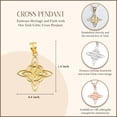 thumbnail image 3 of 10k White Gold Irish Celtic Cross Trinity Knot Pendant / Necklace (16 Inches), 3 of 3
