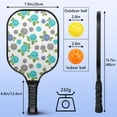 thumbnail image 4 of Pickleball Paddles Set,Pioneer Flower Floral Print Pattern Fiberglass Surface Pickleball Racket Set with 2 Indoor Outdoor Pickleball Balls and Pickleball Bag,Pickle-ball Equipment, 4 of 6