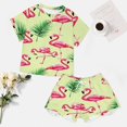 thumbnail image 4 of Flamingo Pattern Pajamas Set Womens Loungewear Sleepwear 2 Piece PJ Sets, 4 of 7