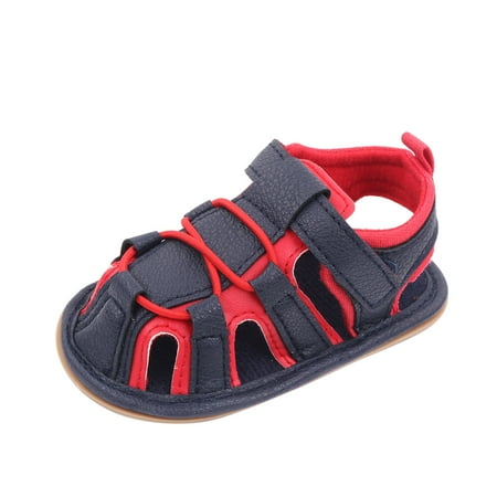 

Rovga Baby Walking Non-Slip Soft Flat Girls Boys Rubber Sole Sandals Summer Shoes Baby Shoes Casual Kid Shoes