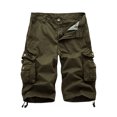 thumbnail image 1 of Dalazy Cargo Shorts Pantalons Décontractés Homme Tenue de Travail Résistance à l'Usure Polyvalent Intérieur Lavable Commodité Multi Poches Vert 30, 1 of 6