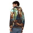 thumbnail image 4 of Kdxio Maple Meditating Bear Print Men Hoodies Casual Hoodies for Men with Zip Pockets Full Zip Long Sleeve Sweatshirt Sports Hooded Jacket-Small, 4 of 5