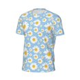 thumbnail image 5 of Rocae Daisies Flowers for Men's Mesh Quick-Dry Short Sleeve Workout T-Shirt,Mens Crew Neck Tee Lightweight Soft Classic T Shirts XX-Large, 5 of 9