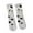 Grey, variant on Cream White Fuzzy Mid Calf Socks, Cute Cartoon French Fries Embroidery 3D Decor Soft Warm Fluffy Winter Loungewear Socks For Women