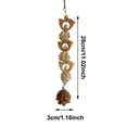 thumbnail image 3 of Natural Wooden Parrot Swing With Chewable Beads And For Small Medium Birds Play Gym Activity, 3 of 5