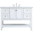 thumbnail image 4 of Elegant Decor Metropolis 48" Single Marble Top Bathroom Vanity in White, 4 of 16