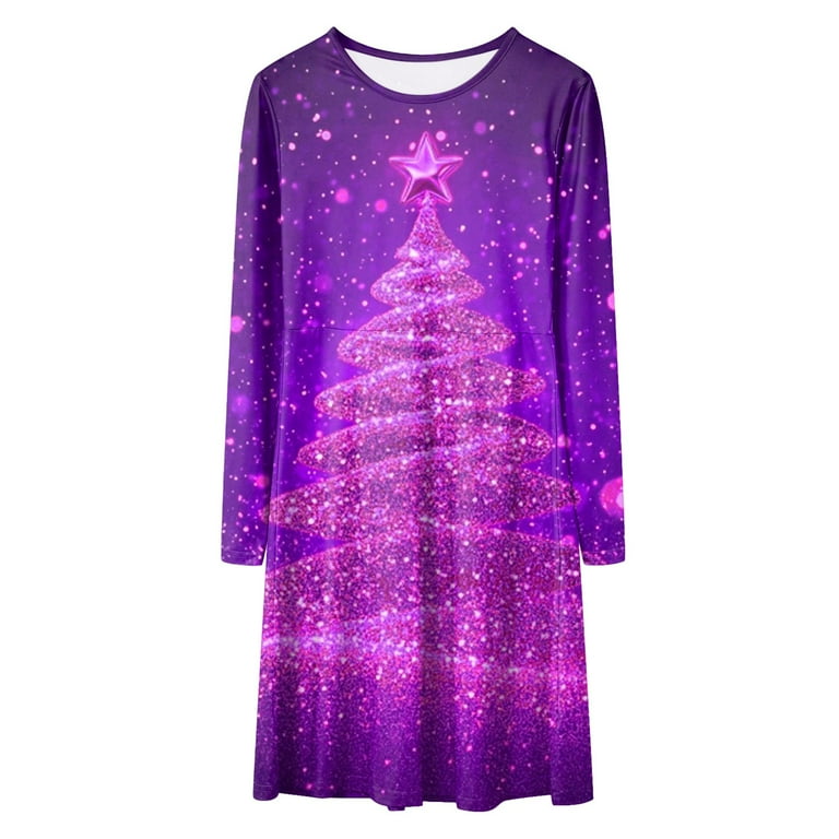purple santa dress Women's Christmas Purple Cosplay Cape Holidays Costumes