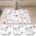 thumbnail image 3 of Lovely White Fox Drying Mat Diatomaceous Earth Super Absorbent Non-slip Rubber Sole Heat Resistant 230 Degrees Fahrenheit 15.7×11.8in, 3 of 11
