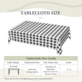 thumbnail image 2 of Rectangle Tablecloth with Wave Lace 60x84 Inch, White Buffalo Plaid Rectangle Table Protector Waterproof Tablecloths Outdoor Tablecloth for Dining, Parties, Camping, 2 of 8