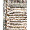 thumbnail image 3 of Unique Loom Chenille Jute Collection Area Rug - Raj (7' 10" Square Blue/Ivory), 3 of 6