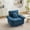 Blue, variant on 48.43" Wide Chenille Oversized Accent Chair with Pillow - Modern Mid-Century Upholstered Lounge Reading Chair, Comfy Single Sofa for Living Room